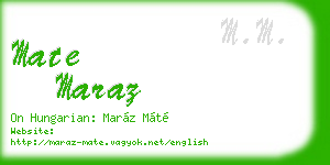 mate maraz business card