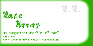 mate maraz business card